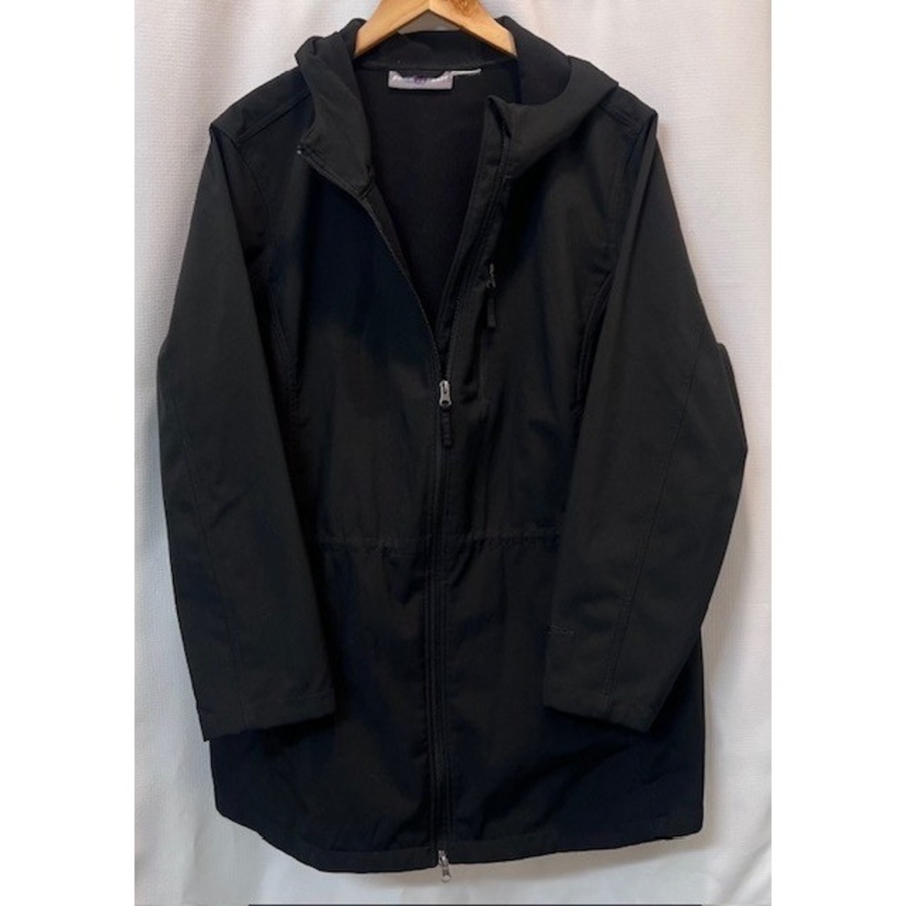 Free Tech Softshell Hooded Water Resistant Jacket Womens Size 3X Sleek Black